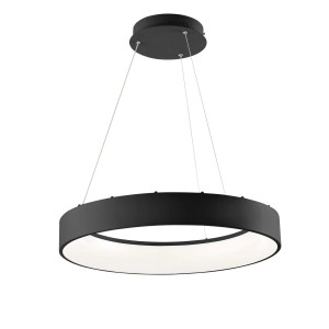Lampadario a sospensione LED Noah 8000lm 60W CCT 60x10x150 cm nera