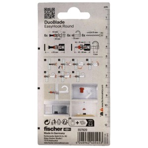 Tasselli Fischer DuoBlade EasyHook Round, istruzioni per il montaggio del Tasselli.