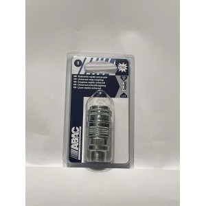 Rubinetto rapido universale da 1/4" femmina ABAC per tubazioni pneumatiche