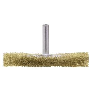 Spazzola a disco in ottone LUX, 75mm di diametro, per smerigliatrici.