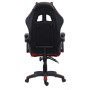 Vista posteriore della sedia gaming t.b.t. in nero e rosso.