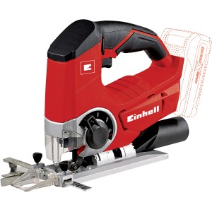 Seghetto alternativo a batteria Einhell Power X-Change TE-JS 18 Li Solo, rosso/nero, con protezione antischegge. Seghetto alternativo per tagli precisi.