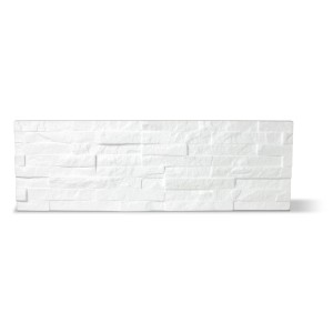 Rivestimento murale t.b.t. bianco effetto pietra per interni.