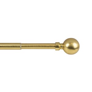 Bastone per tenda dorato con terminale a sfera, parte di un Scorritenda in Kit.