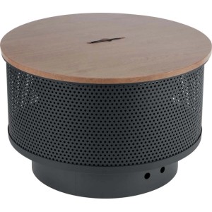 Braciere multifunzione con coperchio effetto legno 61,3x38 cm