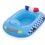Piscina gonfiabile blu a forma di auto della polizia. Accessorio per piscina.