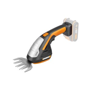 Cesoia per arbusti/erba a batteria WORX, tagliasiepi a batteria con batteria, nero/arancione.