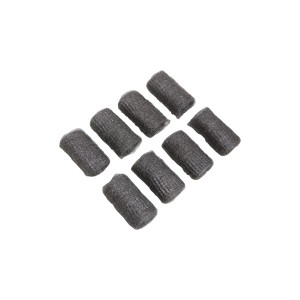 8 tamponi di lana d'acciaio LUX, finezza 4, abrasivo per pulizia e lucidatura fine.