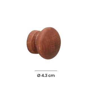 Pomolo mobili faggio tinto Ø 43 mm ciliegio