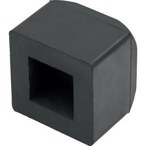 Testa in gomma nera LUX Classic per mazza, 1 kg. Accessorio per martello.