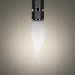 Lampadina LED E14 a forma di pennello. Luce decorativa con attacco Edison.