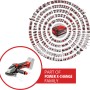 Smerigliatrice angolare a batteria Einhell Power X-Change TE-AG 18/115 Li Solo con batteria e utensili della famiglia.