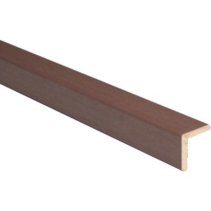 Profilo decorativo angolare marrone t.b.t. a forma di L per interni.