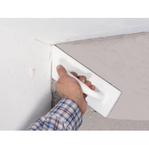 Frattazzo LUX in plastica per applicare l'intonaco negli angoli, 80x260mm.