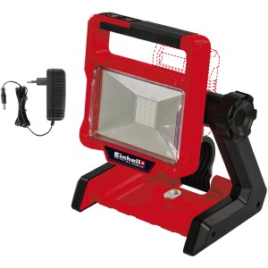 Einhell Power-X-Change TE-CL 18/2000 LiAC Solo, faro LED rosso con alimentatore.