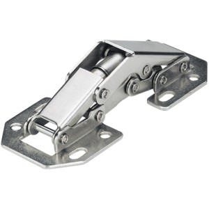 Cerniera a vite Hettich Mini, nichelata, set da 6 per costruzione mobili senza foratura a tazza.