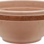 Ciotola per fiori t.b.t. in terracotta con fascia decorativa marrone.