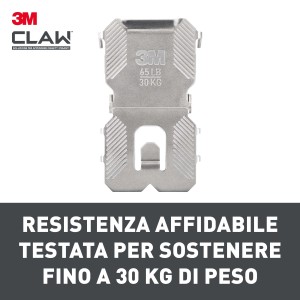 Gancio per quadri 3M Claw fino a 30 kg, Tasselli.