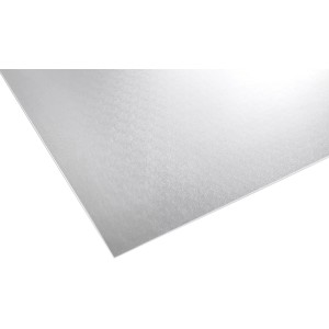 Pannello in plastica t.b.t. color argento per copertura o rivestimento.