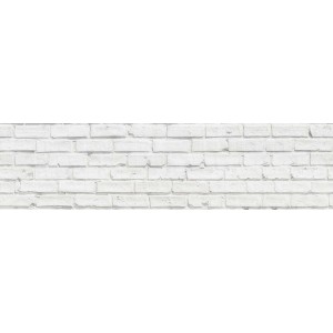 Adesivo da parete t.b.t. con effetto mattone bianco per un design moderno.