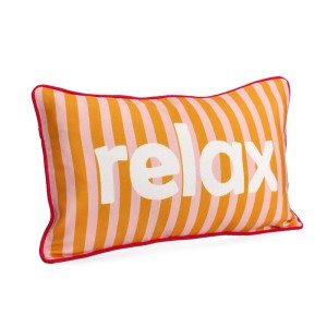 Cuscino Karera in poliestere relax beige-arancio 30x50 cm