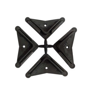 Connettori angolari neri t.b.t. per scaffali, set da 4.