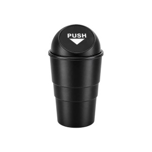 Portarifiuti per auto in plastica 9,5x17x5 cm nero universale