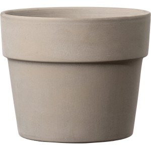 Deroma Cachepot Perfetto, Ø 24 cm, Grafite, vaso in terracotta per interni ed esterni.