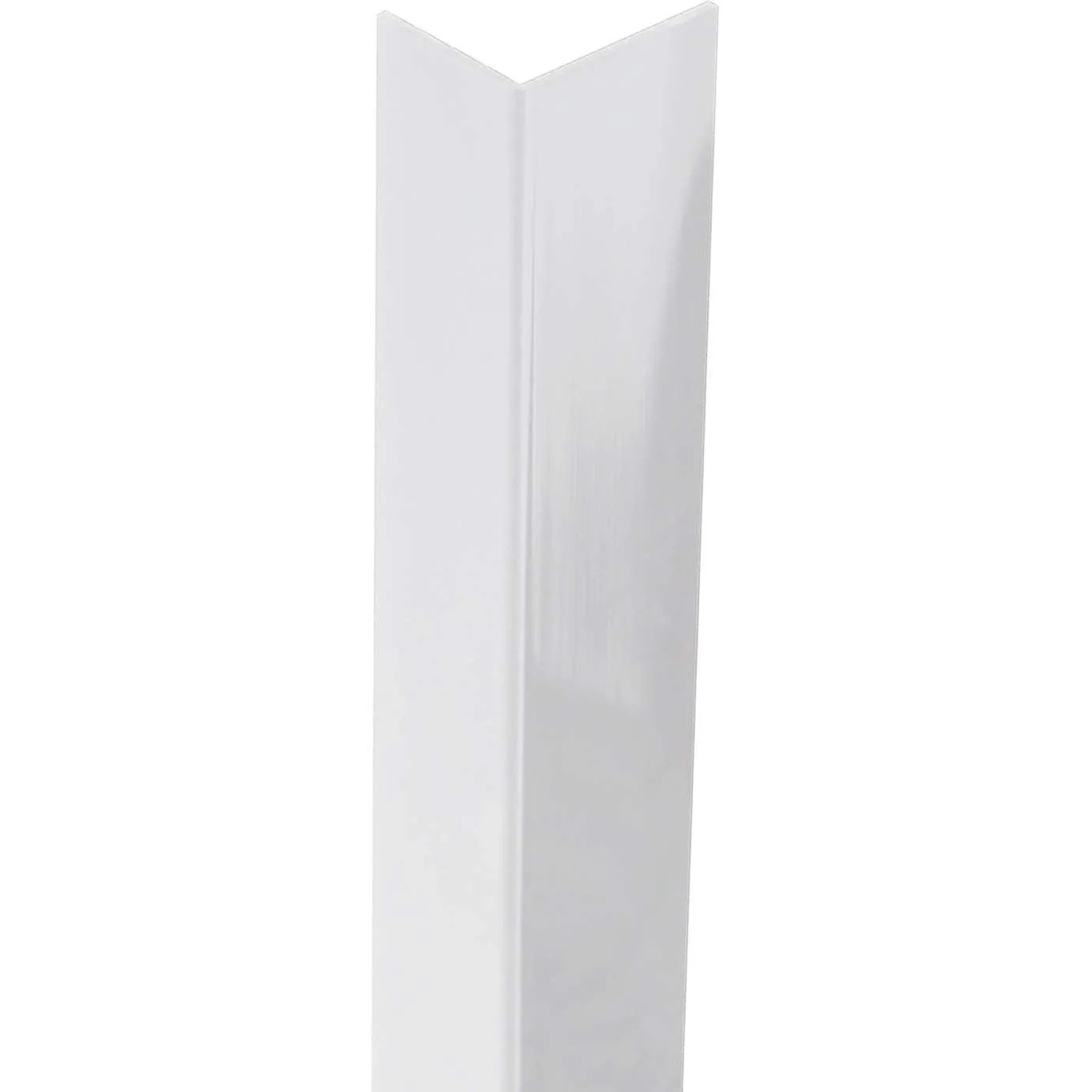 Profilo angolare Arcansas in PVC bianco, 15x15x2600 mm, lati uguali.