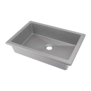Lavabo da incasso granito Puerto Padre Idrostile 500x140 mm Grigio metallizzato