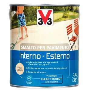 Barattolo di pittura per pavimenti interni/esterni, colore sabbia, 2,5 litri.