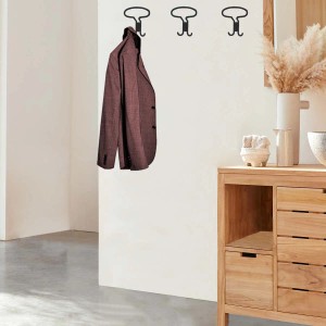 Appendiabiti in zama 125x105 mm nero verniciato