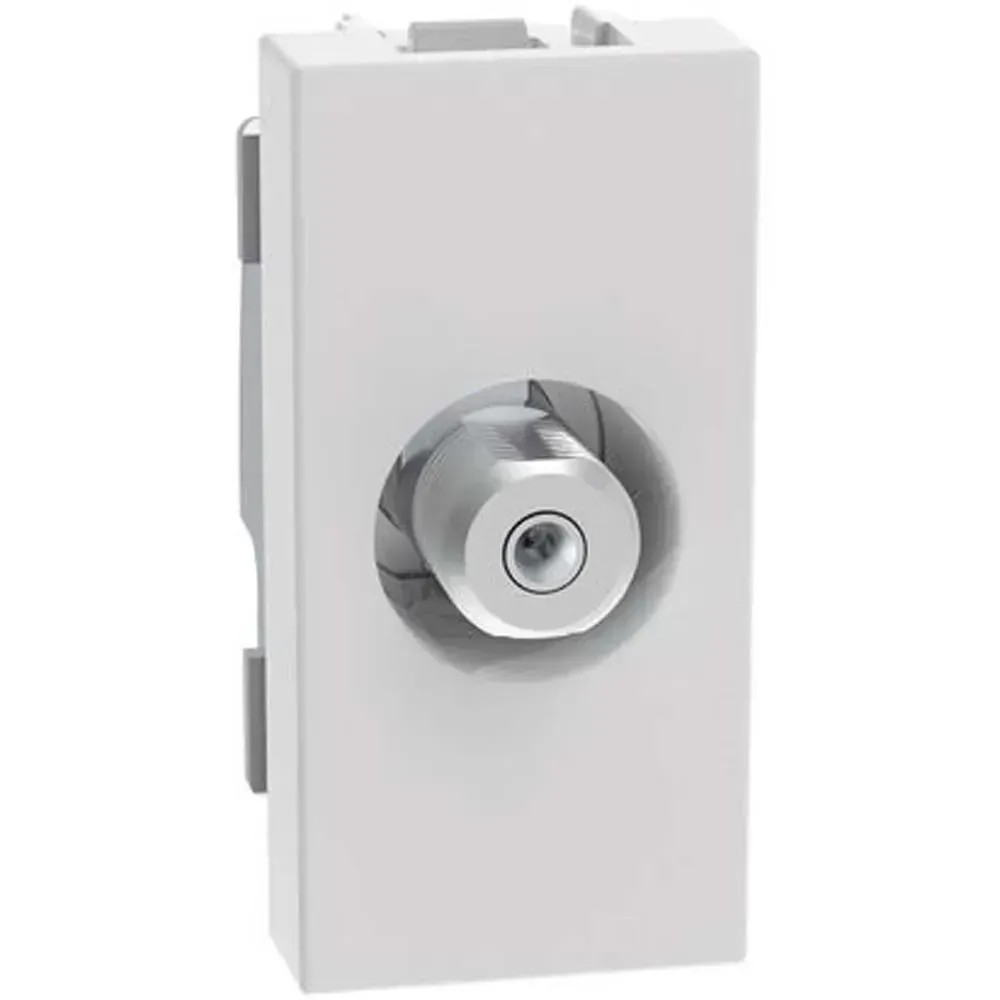 Plastra A Muro Riteav Bianca Con 1 Porta HDMI, 1 USB A-A, 1 Coassiale F-Type E 1 Ethernet CAT5e, Connettori Senza Attrezzi