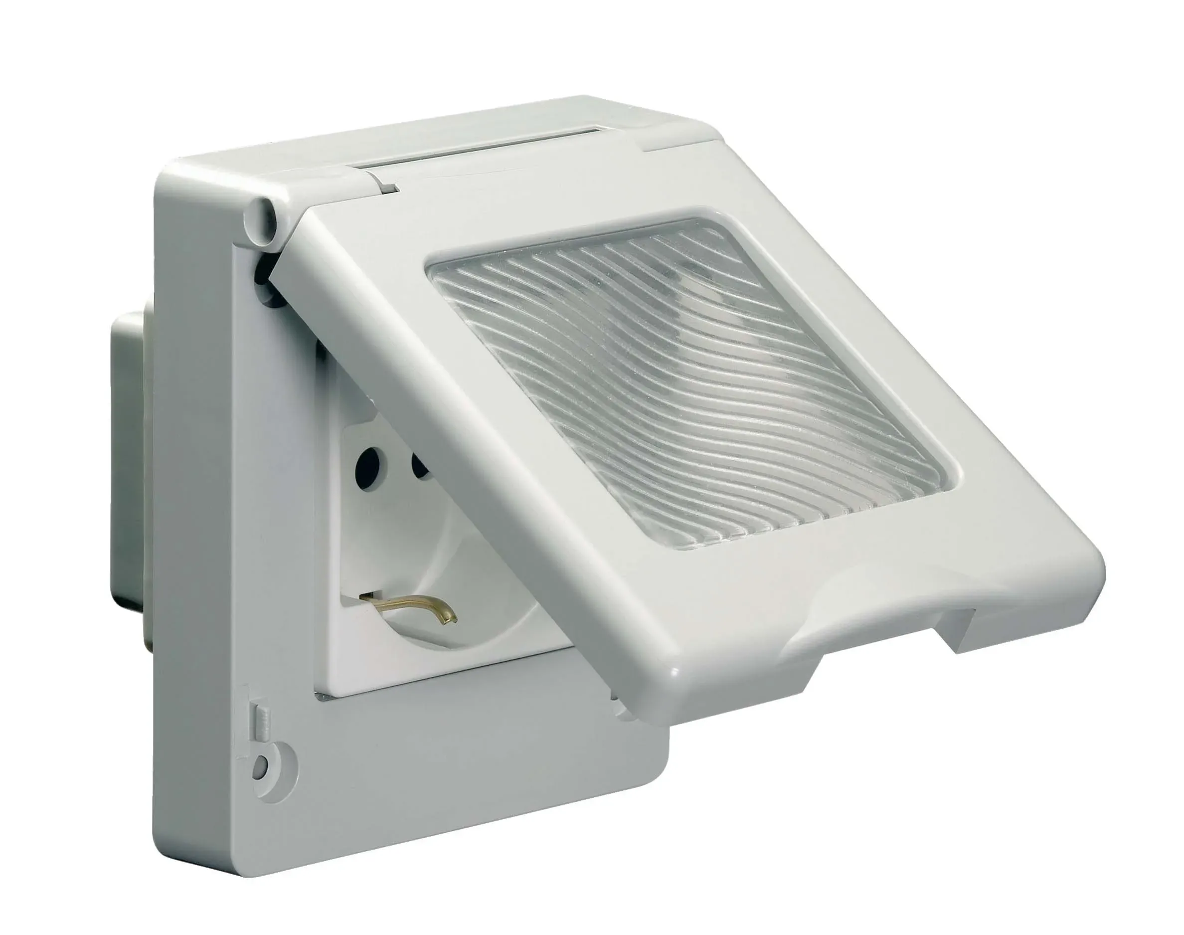 Presa Schuko EMOS Con Protezione Contatto - 250V/16A, Montaggio A Incasso, Bianco Lucido - Foto 4