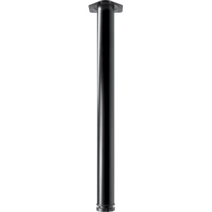 Gamba per tavolo Hettich Zela nera, alta 710 mm, in acciaio. Singola gamba per mobili rotonda.