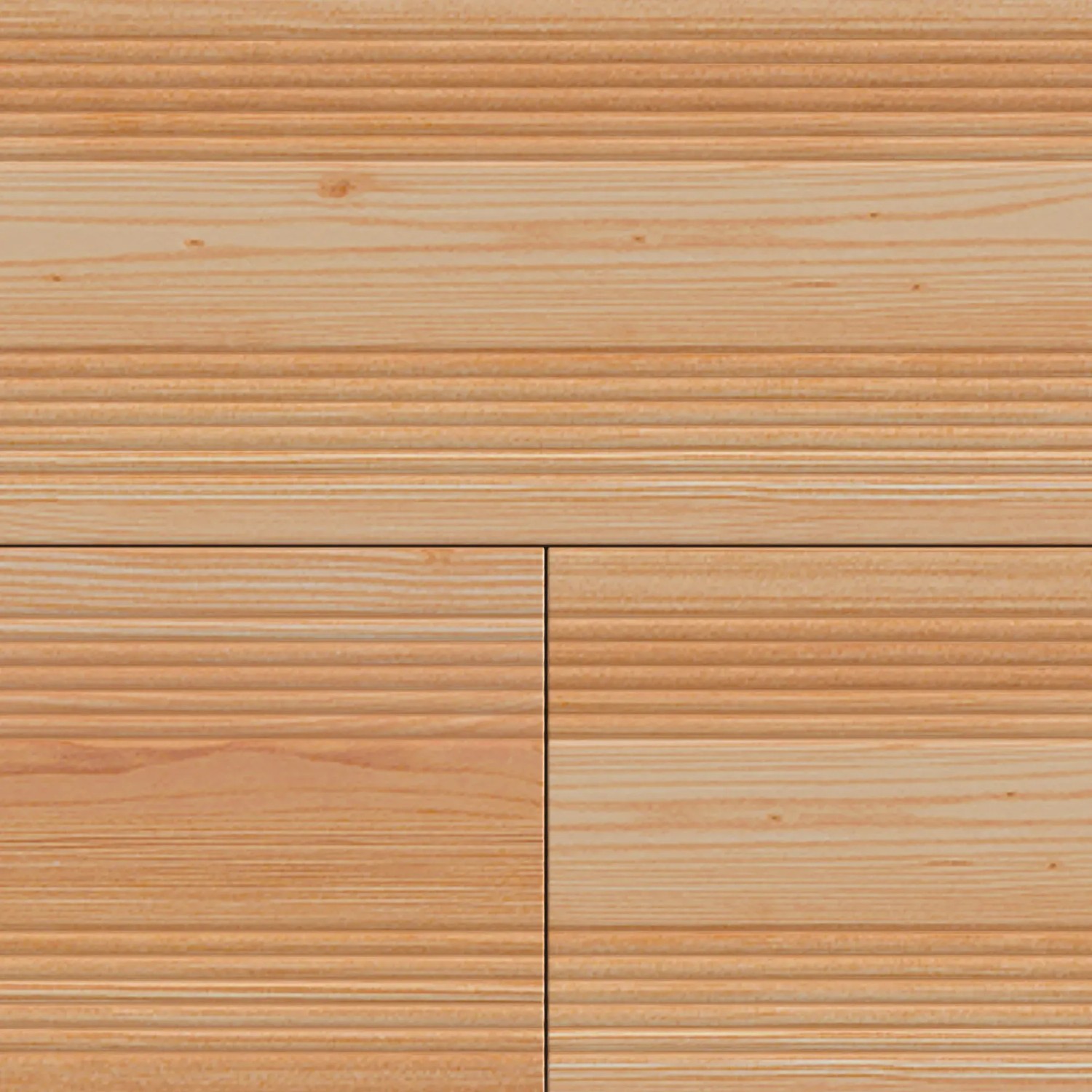 Tavola per terrazza in douglasia, 2,1x12x300cm, con superficie scanalata per esterni.
