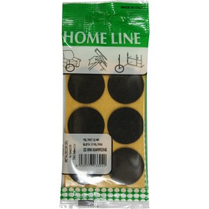 t.b.t. Feltrini marroni, 32mm, confezione da 12. Protezioni per mobili.