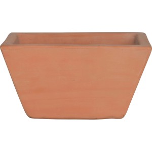Vaso rettangolare in terracotta per interni ed esterni.