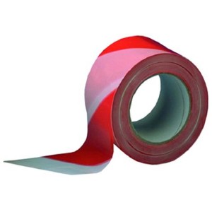 Nastro segnaletico bianco e rosso per la casa e il giardino.