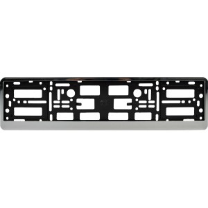 Portatarga cromato per auto, facile da installare, larghezza 52 cm.