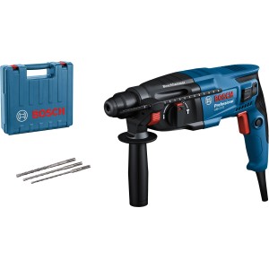 Martello perforatore Bosch Professional GBH 2-21 SDS-Plus in valigetta con punte e accessori.