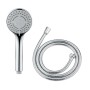 Set doccia Wenko Basic Line, cromato, con soffione (Ø 9,5 cm) e tubo flessibile da 150 cm.