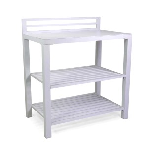 Armadio da esterno basso in alluminio bianco 90x56x100 cm