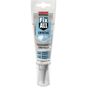 Soudal Fix ALL Crystal, adesivo Collanti trasparente per vari materiali.
