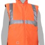 Gilet da lavoro arancione t.b.t. con riflettori per alta visibilità.