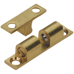 Fermasfera Hettich in ottone opaco, 11x60mm, per mobili.