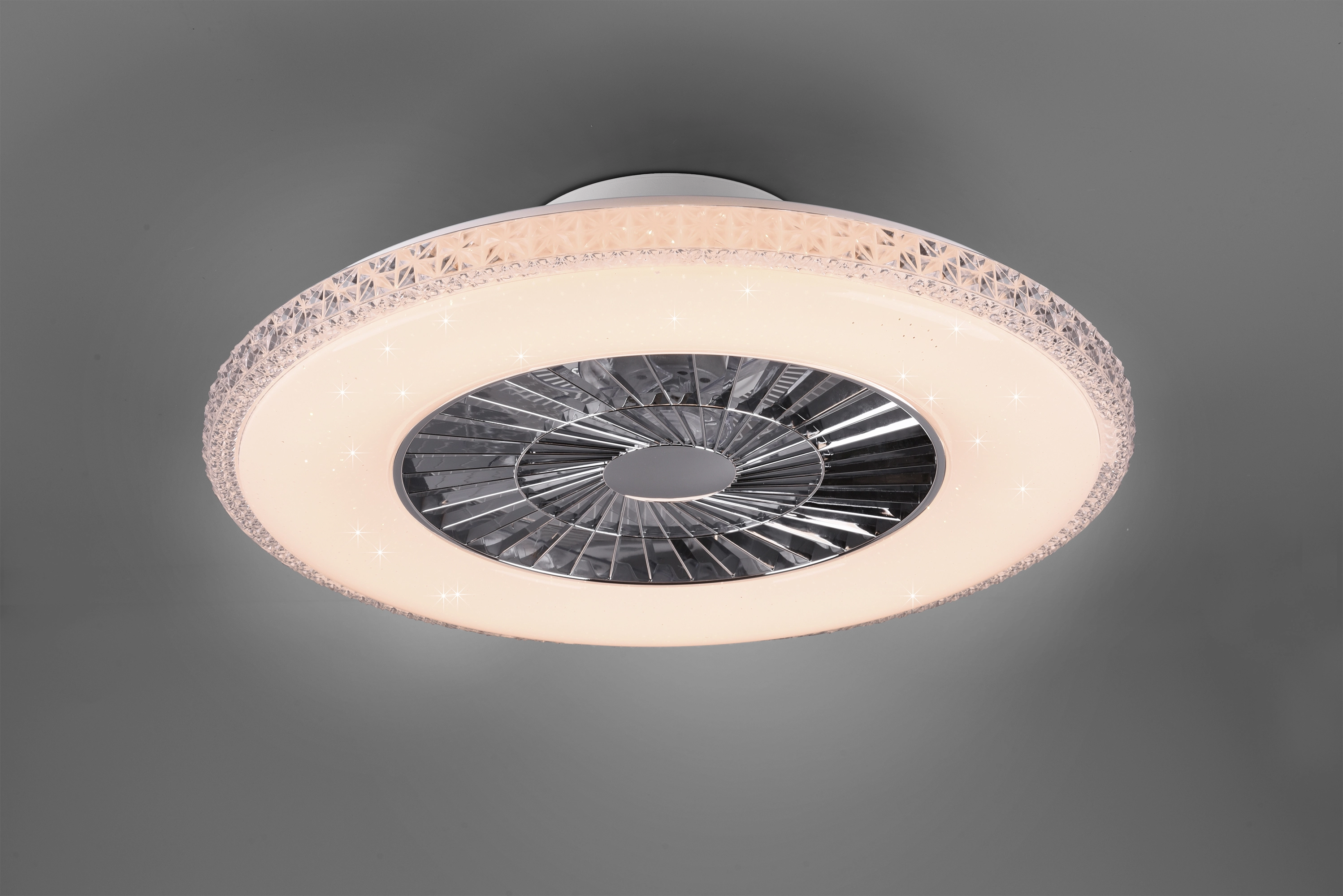 Plafoniera moderna a led con ventilatore da soffitto cambia 3 luci  dimmerabile c - - LAMPADARI DI DESIGN E PLAFONIERE LED A SOFFITTO