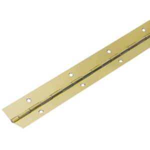 Cerniera a nastro Hettich in acciaio ottonato, 1200 x 20 mm, per mobili e ante.