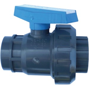 t.b.t. per irrigazione interrata, corpo grigio con maniglia blu.