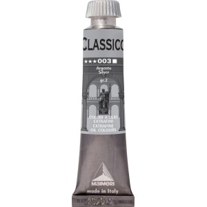 Tubo di colore ad olio argento di Classico. Ideale per artisti e hobbisti.